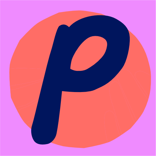 Site icon shows the letter P in an orange circle on a purple background.